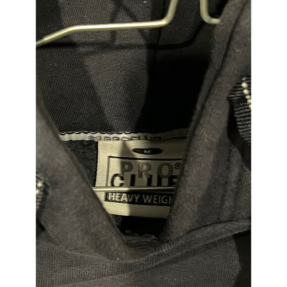 Pro Club Heavy Weight Black Full Zip Hoodie - Size M - Picture 3 of 3